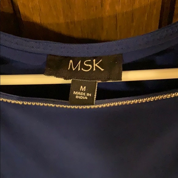 Blue MSK pipped bell sleeve shift dress. - Picture 2 of 5